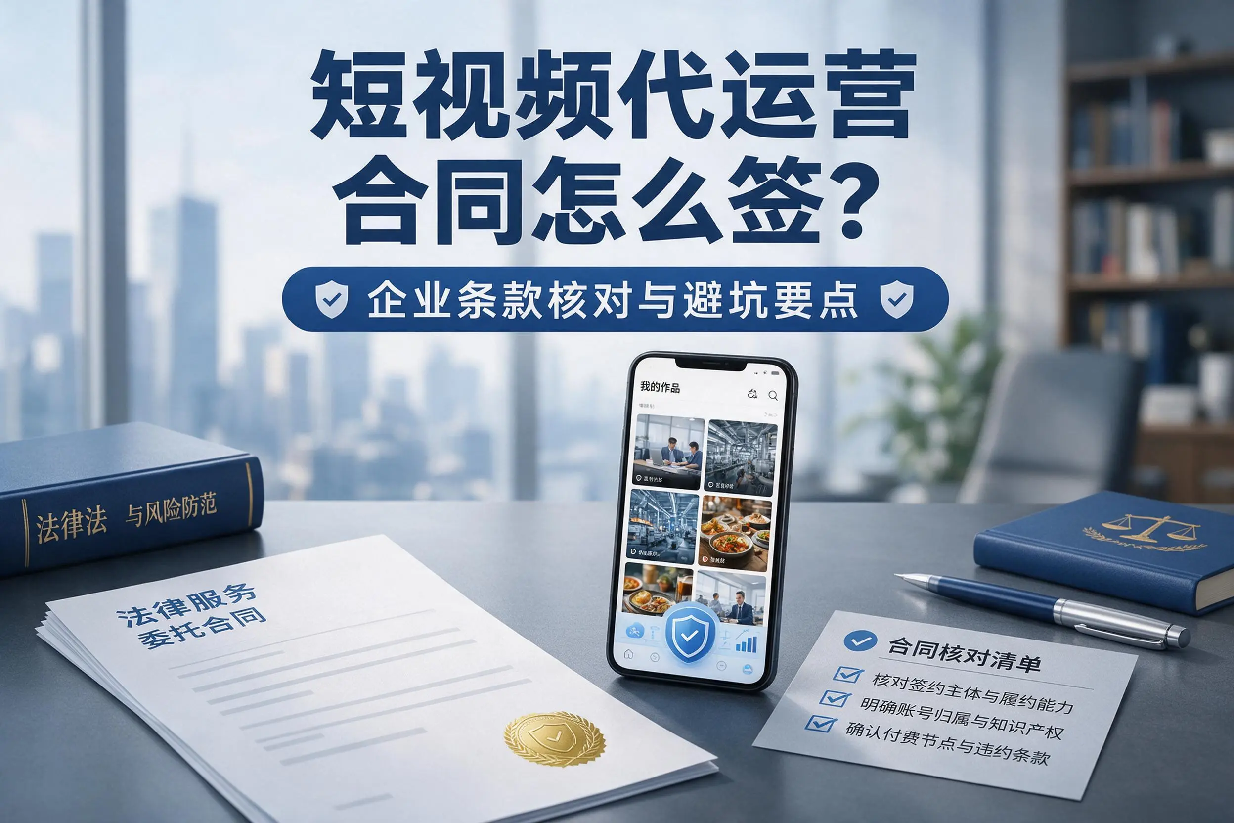 短视频代运营合同怎么签？佛山企业条款核对与避坑要点