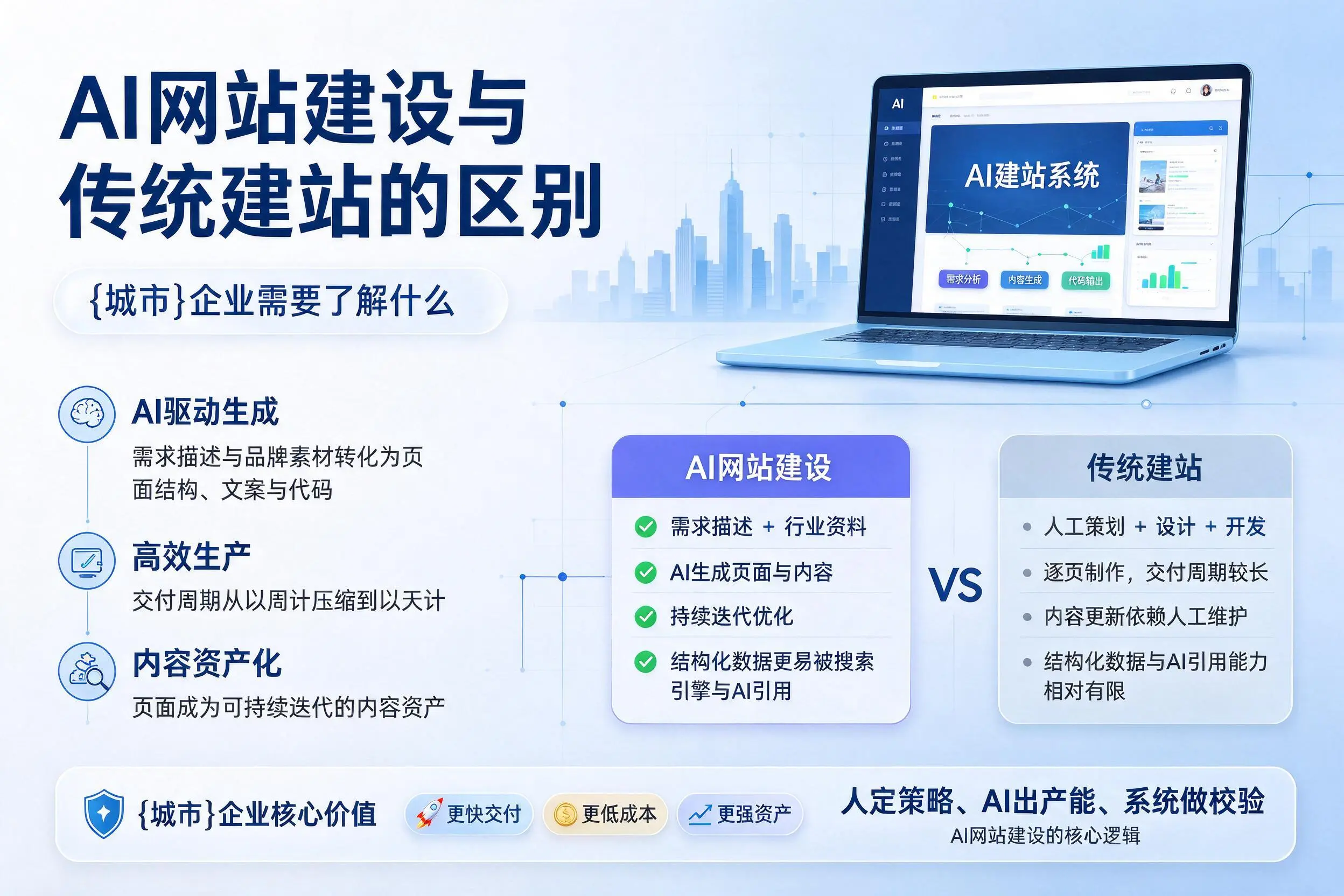 AI网站建设与传统建站的区别，佛山企业需要了解什么